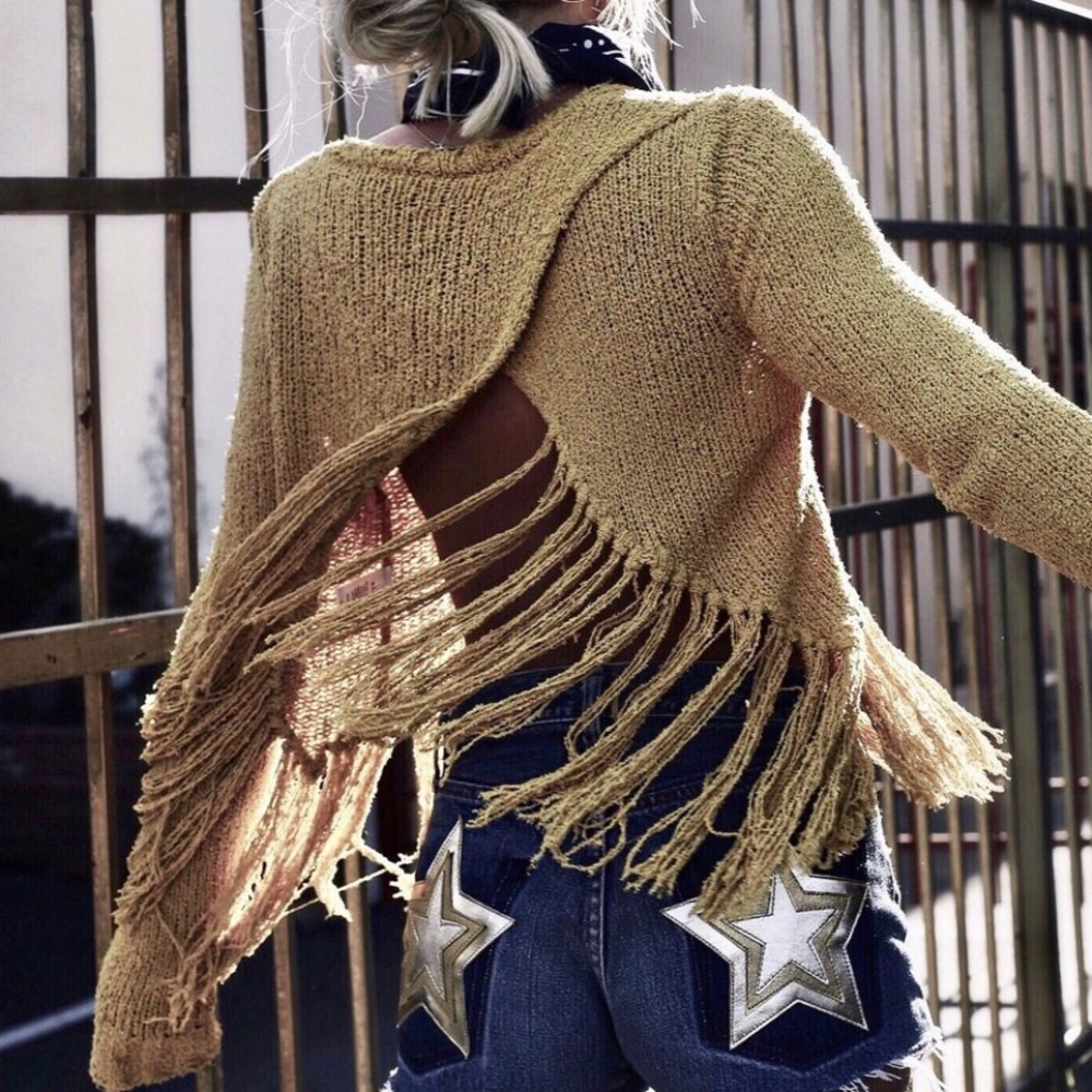Alc fringe sweater